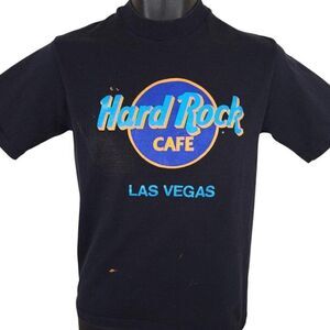 Vintage Hard Rock Cafe T Shirt Mens Size Small Black 90s Las Vegas Made In USA